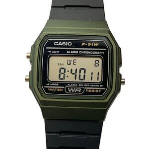 Casio F-91W Alarm Chronograph Mens Watch 33mm Adjustable Band - Day Date Timer